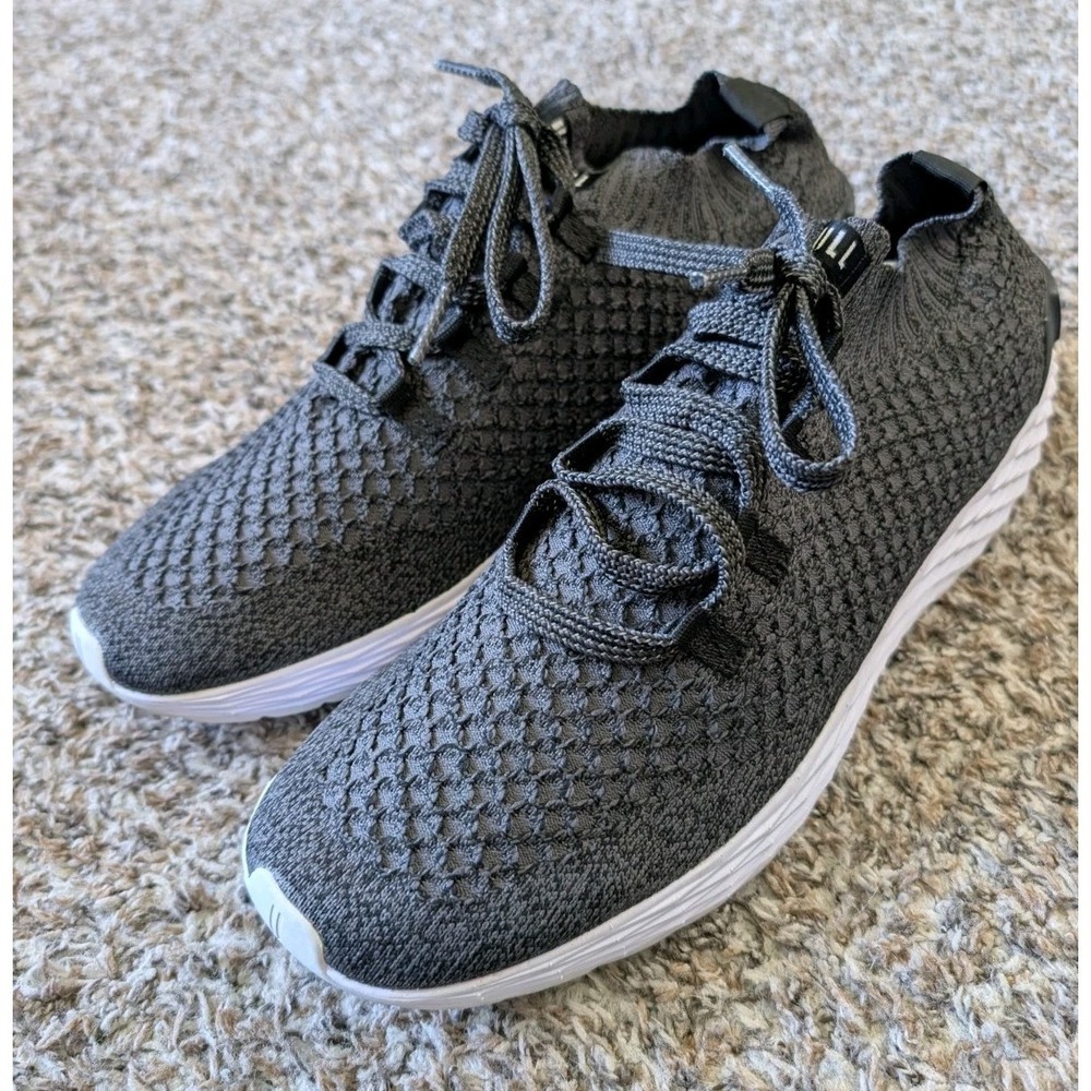 NOBULL Diamond Knit Runner Unisex Shoes Sneakers Size M 12.5 W 14 Black White